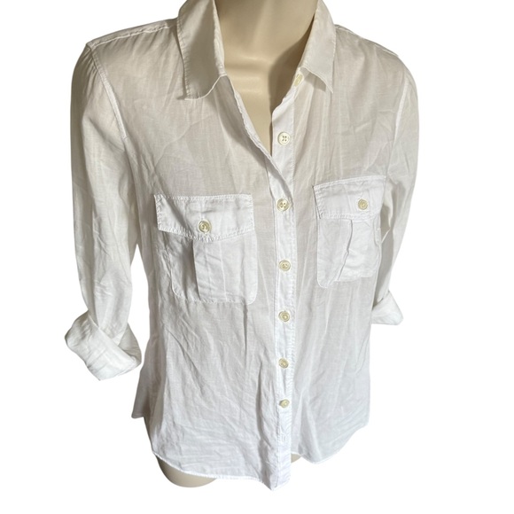 J. Crew White Button-Down Shirt - Picture 2 of 6